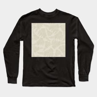 Silver fern on cream Long Sleeve T-Shirt